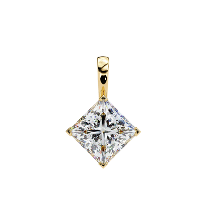 Shimmering Diamond Square Pendant