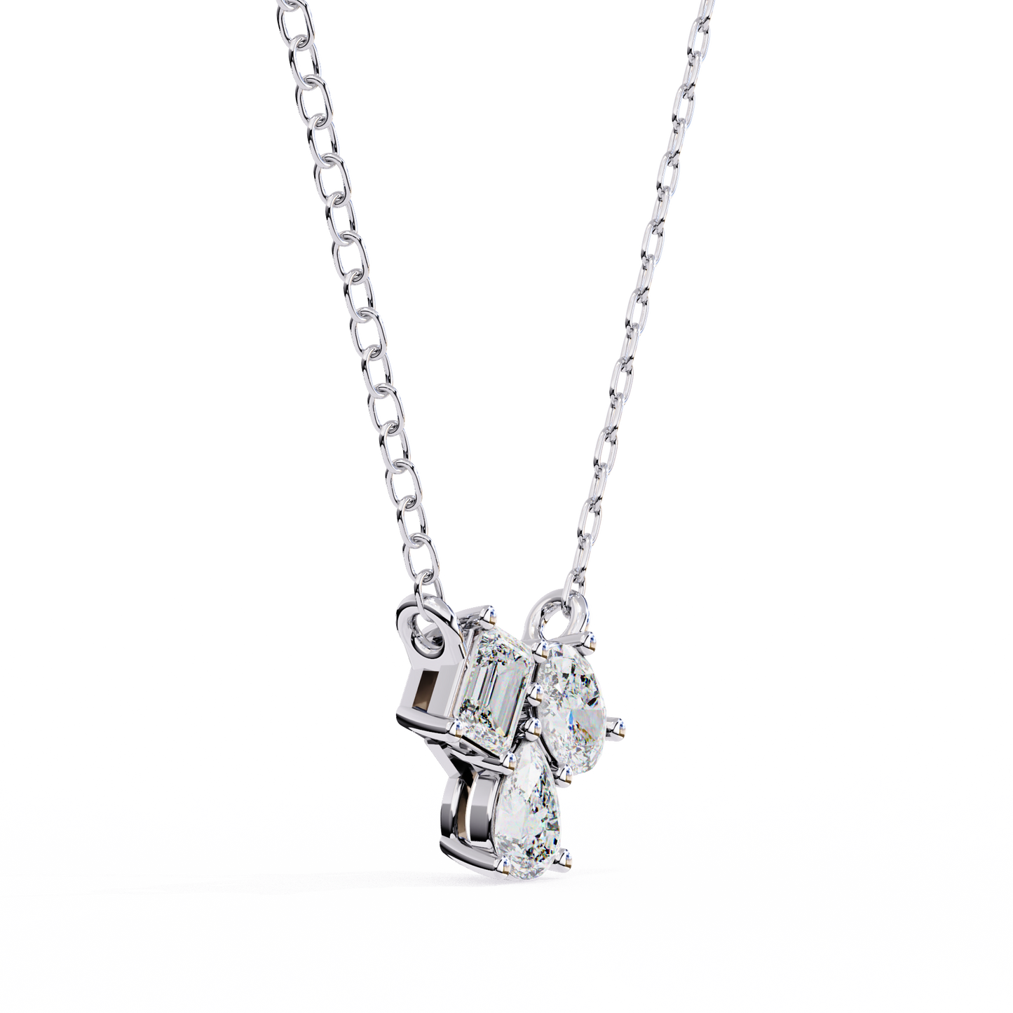 Radiant Cluster Diamond Pendant