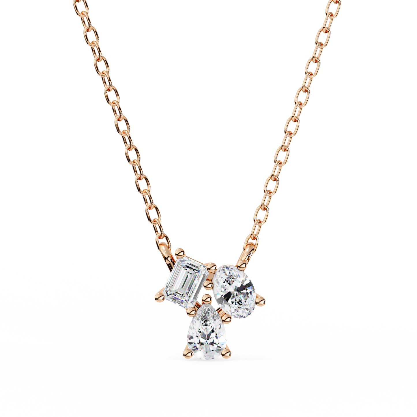 Radiant Cluster Diamond Pendant