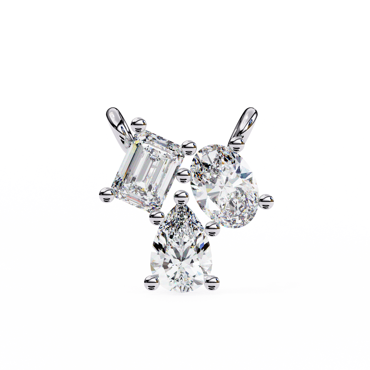 Radiant Cluster Diamond Pendant