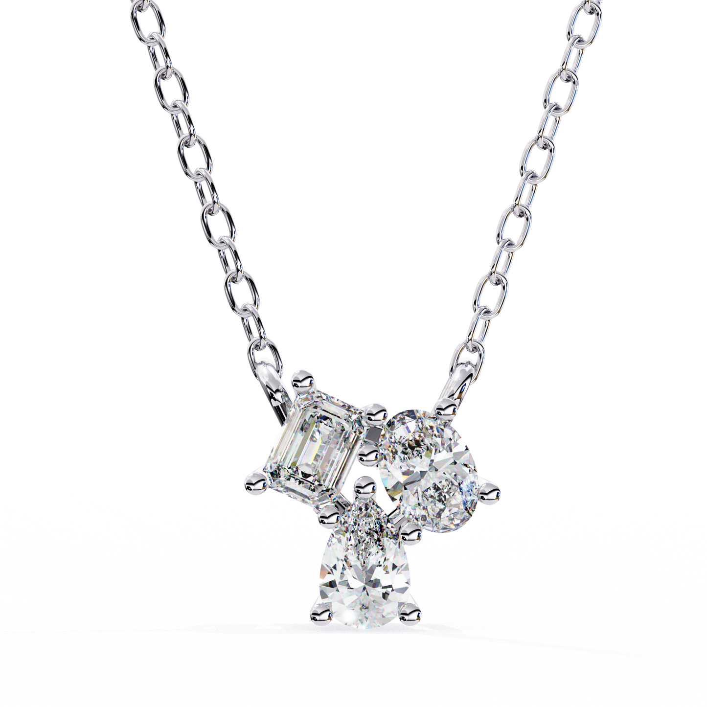 Radiant Cluster Diamond Pendant