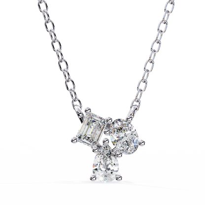 Radiant Cluster Diamond Pendant