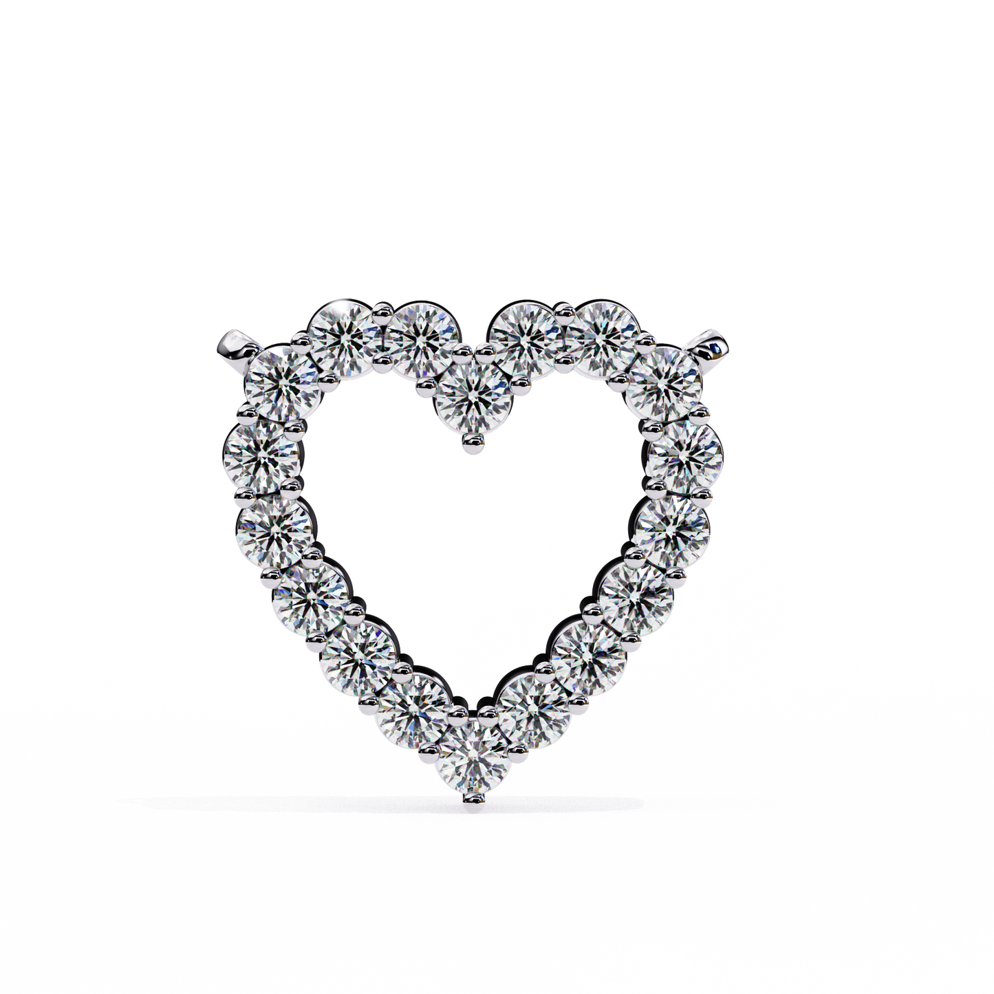 Diamond Halo Heart Pendant