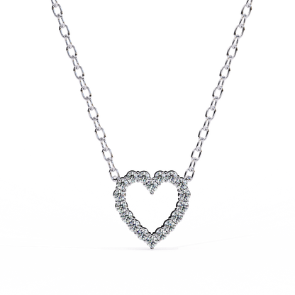 Diamond Halo Heart Pendant