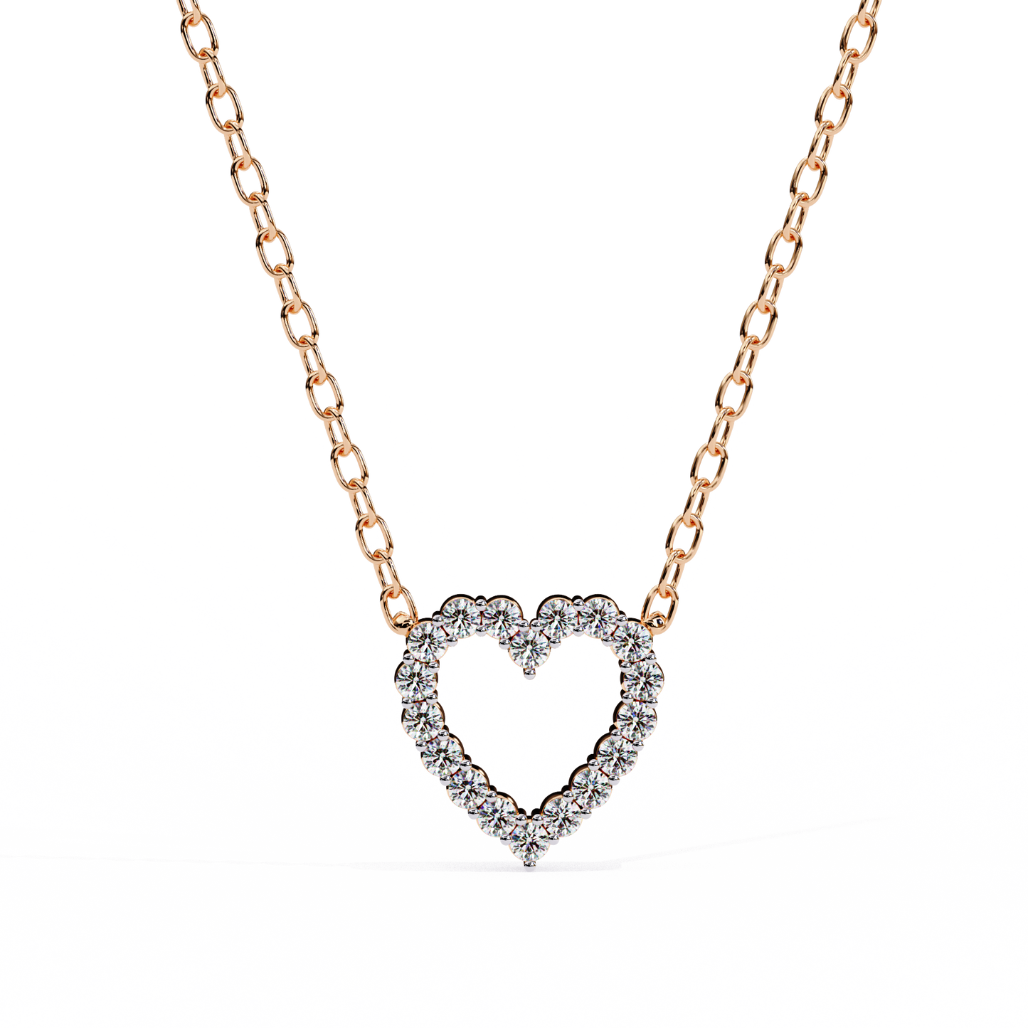 Diamond Halo Heart Pendant