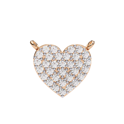 Diamond-Studded Heart Pendant