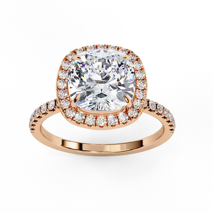 Cushion Crown Diamond Ring