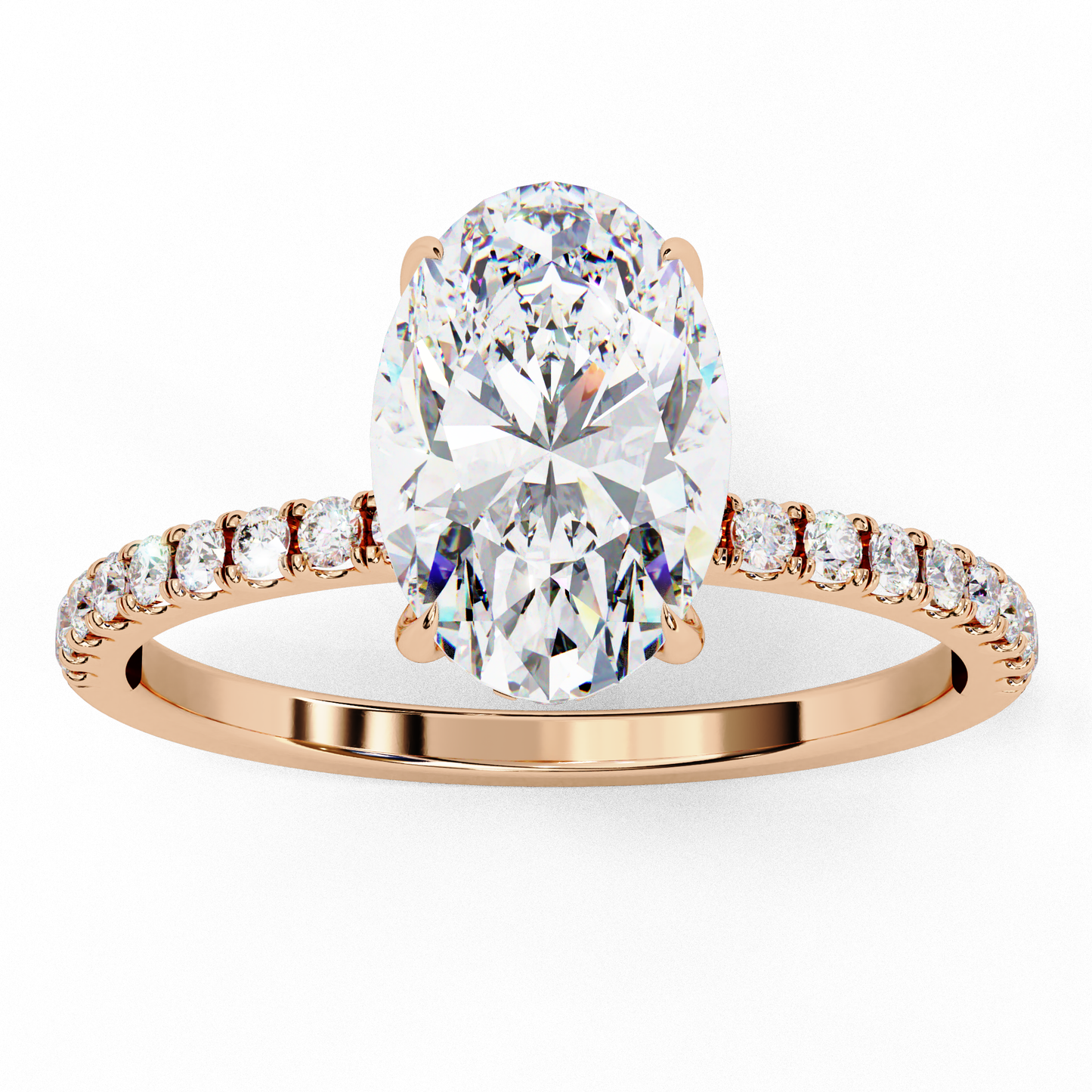 Radiance Oval Halo Ring