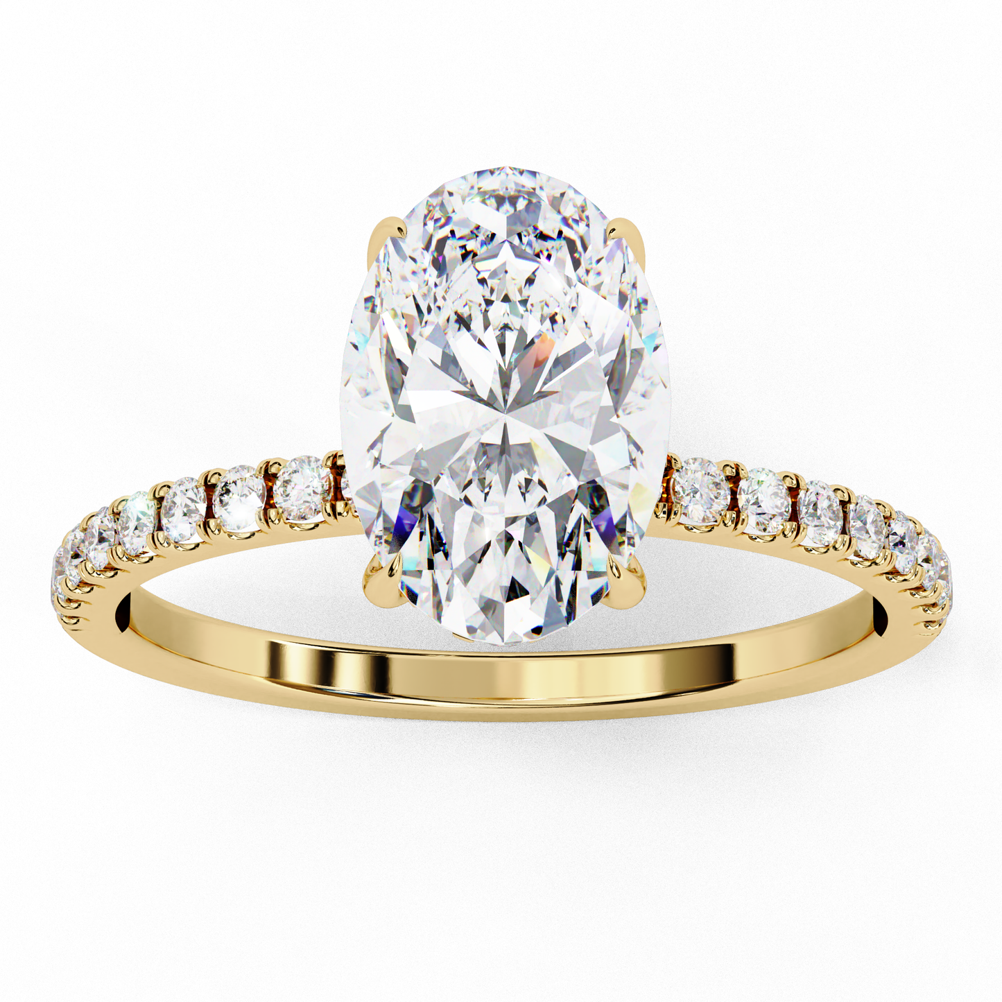 Radiance Oval Halo Ring