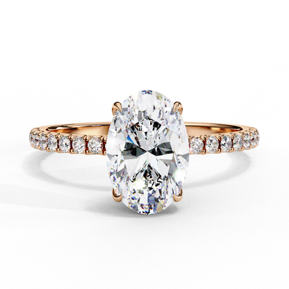 Radiance Oval Halo Ring