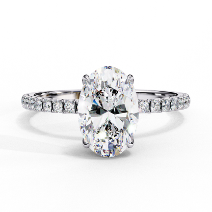 Radiance Oval Halo Ring