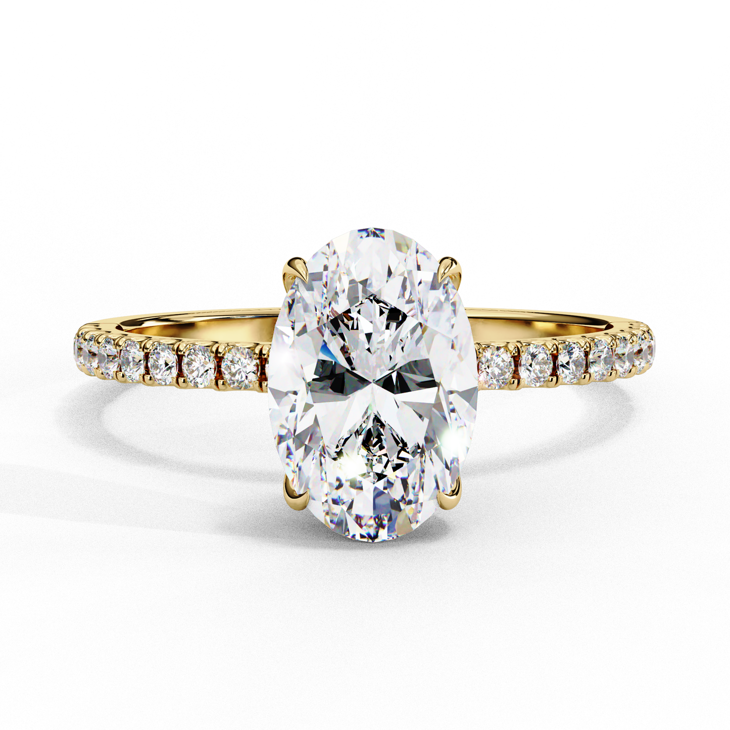 Radiance Oval Halo Ring