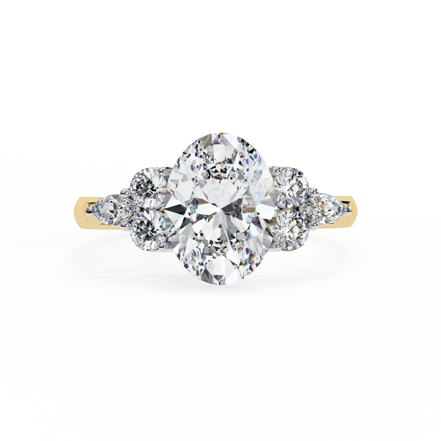 Trinity Oval Blossom Ring