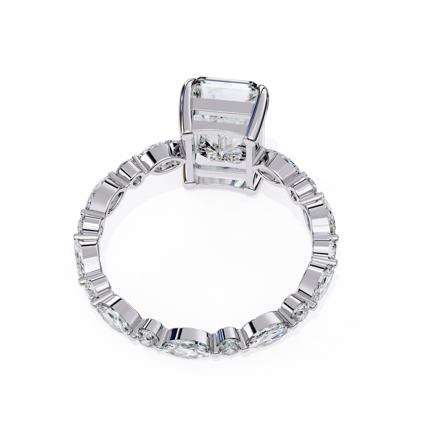Radiant diamond white gold ring
White gold radiant diamond band
Radiant cut diamond ring back view
White gold ring with radiant center
Radiant diamond ring open gallery
White gold radiant diamond setting
Radiant diamond ring rear angle
White gold band with radiant stone
Radiant cut diamond white gold ring
White gold radiant diamond ring