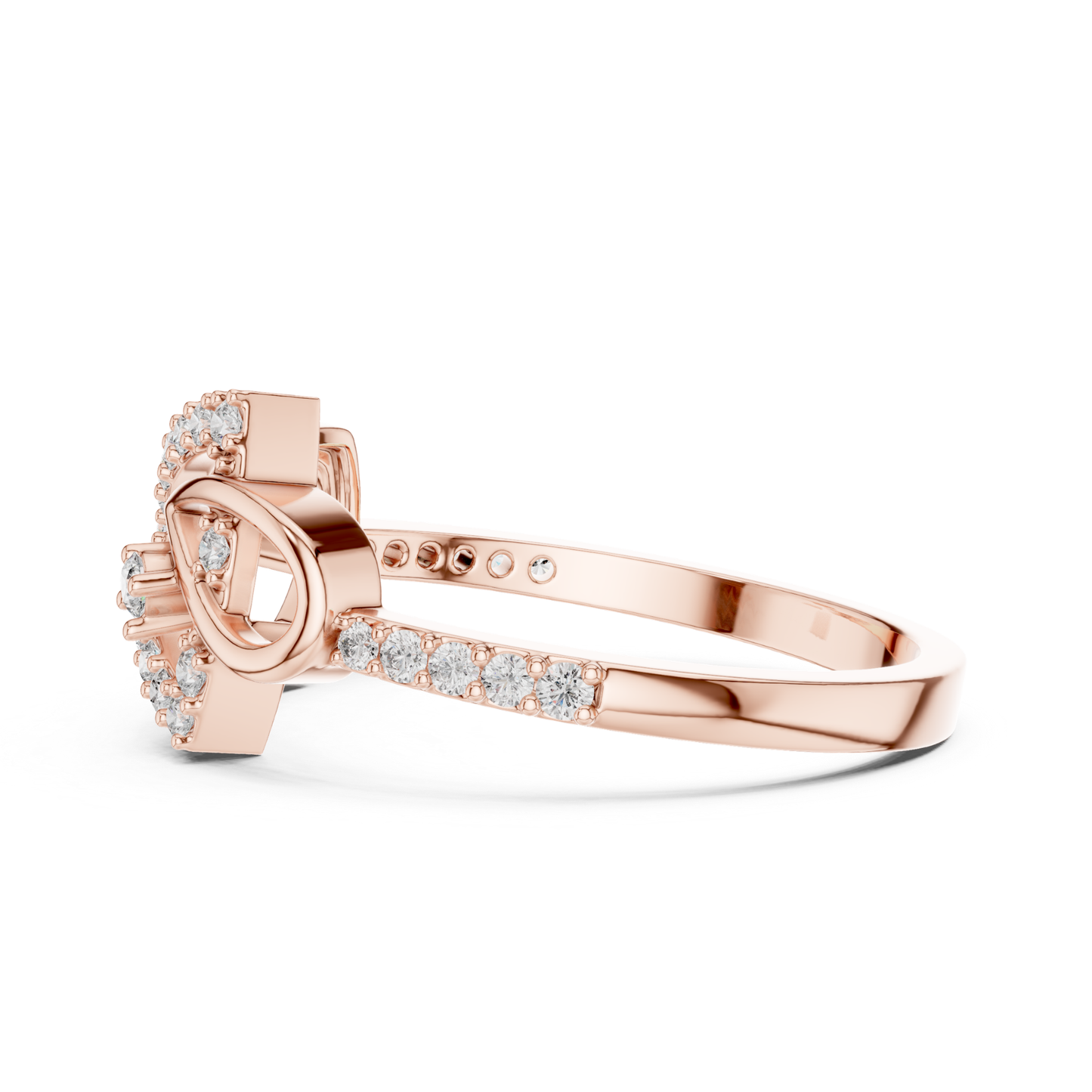 Rose gold abstract diamond ring with side profile view
Side profile rose gold crossover ring with diamonds
Rose gold open design ring with pave diamonds
Modern rose gold abstract diamond fashion ring
Rose gold geometric ring with round diamonds
Side angle rose gold artistic diamond ring
Rose gold swirl crossover ring with pave detail
Elegant rose gold openwork diamond ring profile
Rose gold designer fashion ring with diamonds
Luxury rose gold abstract crossover diamond ring