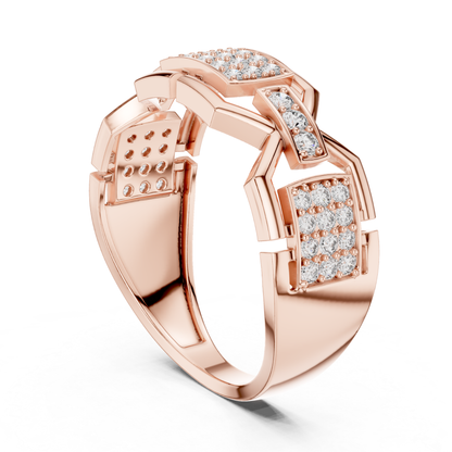 Rose gold architectural diamond statement ring design
Modern rose gold geometric cluster diamond ring
Rose gold abstract open frame diamond band
Contemporary rose gold angular diamond fashion ring
Rose gold layered geometric diamond band style
Luxury rose gold modern statement diamond ring
Rose gold polished geometric cluster band ring
Bold rose gold architectural diamond fashion band
Elegant rose gold abstract diamond ring design
Rose gold open geometric statement ring style