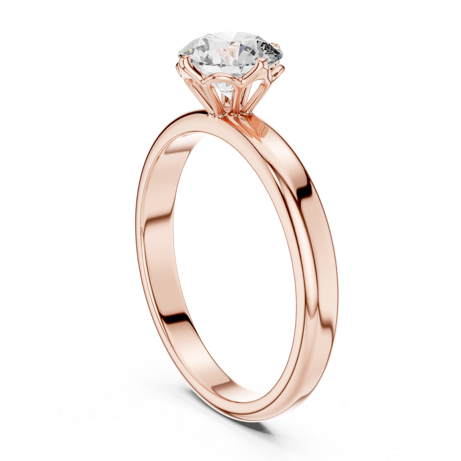 Rose Gold Round Diamond Cathedral Mount Profile
Rose Gold Round Diamond Elevated Gallery Design
Round Brilliant Diamond Ring With Slim Rose Gold Shank
Rose Gold Solitaire Ring Featuring Open Basket
Polished Rose Gold Ring With Round Diamond Setting
Rose Gold Fine Jewelry Ring With Raised Diamond
Classic Round Diamond Ring With Smooth Rose Gold Band
Rose Gold Elegant Ring With Secure Prong Setting
Round Diamond Rose Gold Ring Featuring Open Gallery
Rose Gold Refined Solitaire Ring Profile Design