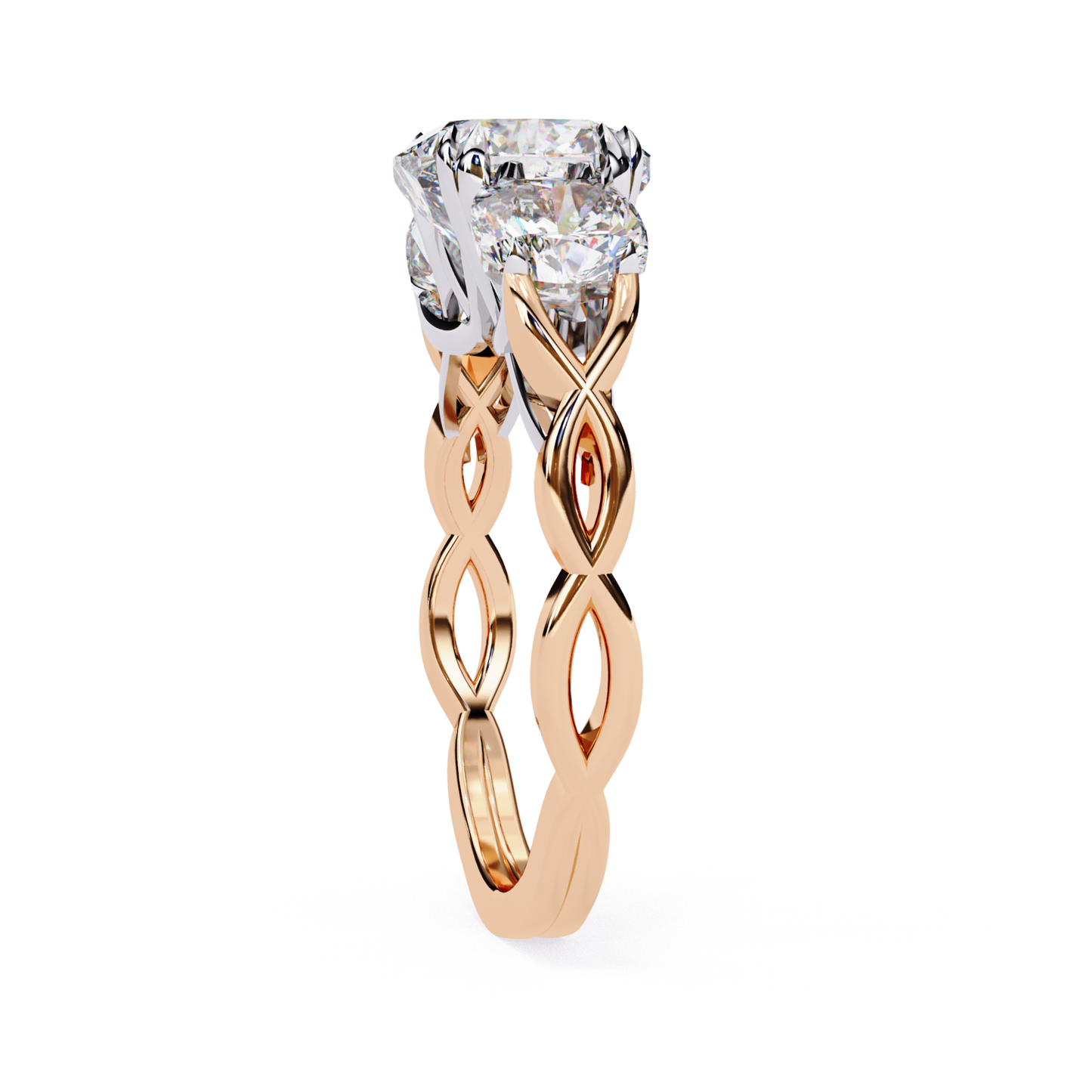 Rose gold cushion diamond side view
Cushion diamond infinity band ring
Rose gold cushion stone setting
Cushion cut diamond side profile
Rose gold infinity ring design
Cushion diamond open band view
Rose gold cushion ring detail
Cushion cut diamond infinity band
Rose gold cushion diamond style
Cushion diamond ring side view