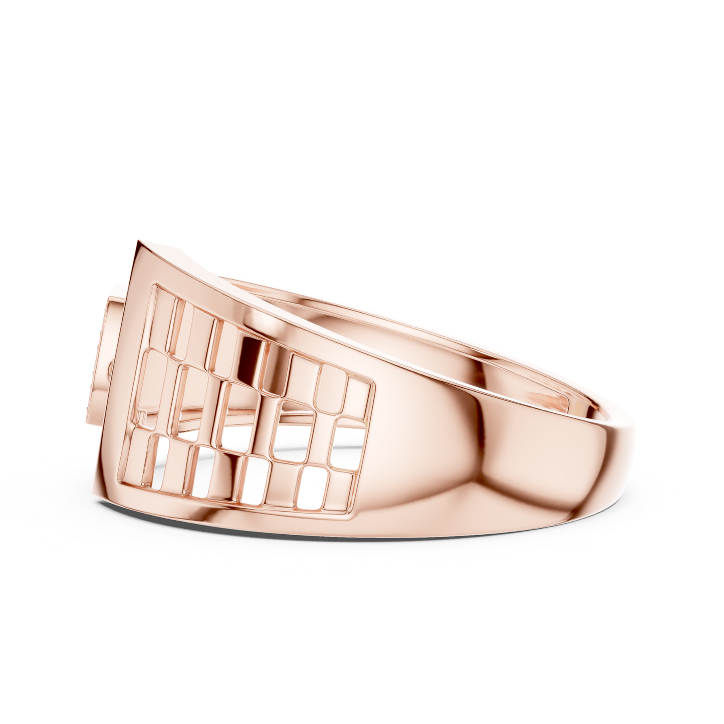 Side profile of rose gold designer ring
Rose gold ring with geometric side design
Luxury rose gold fashion ring side view
Stylish rose gold men’s ring side angle
Modern rose gold ring with open pattern design
Premium rose gold ring side perspective
Elegant rose gold statement ring side shot
High polish rose gold ring side detail
Bold rose gold designer ring profile view
Exclusive rose gold ring with modern side pattern