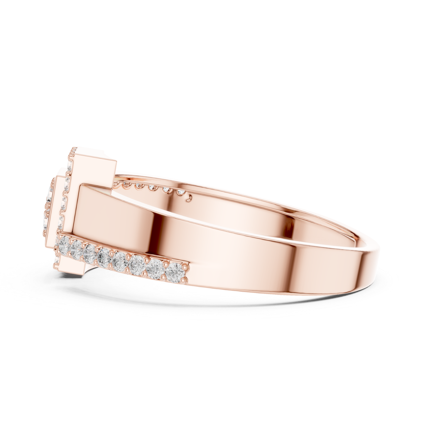 Side profile rose gold geometric diamond band ring
Modern rose gold pave diamond ring side view
Rose gold abstract diamond statement ring profile
Contemporary rose gold layered diamond band design
Rose gold geometric open style diamond ring side
Side angle rose gold round diamond fashion ring
Minimal rose gold diamond geometric band profile
Rose gold polished band with pave diamonds side
Luxury rose gold geometric diamond ring side angle
Rose gold contemporary diamond band ring profile