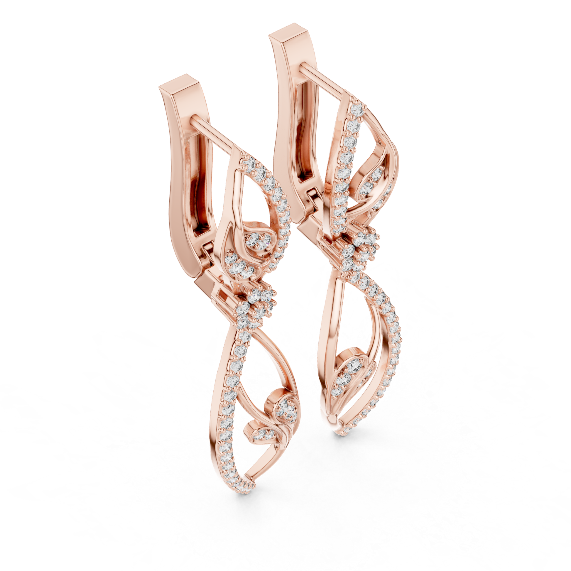 Side profile rose gold diamond leaf drop earrings
Rose gold open leaf diamond earrings side view
Round diamond leaf motif drop earrings in rose gold
Side view designer diamond drop earrings in rose gold
Rose gold diamond earrings with leaf pattern side view
Curved leaf diamond drop earrings in rose gold
Openwork round diamond earrings side profile in rose gold
Rose gold leaf inspired dangle earrings side view
Fine diamond drop earrings with leaf design in rose gold
Rose gold round diamond earrings