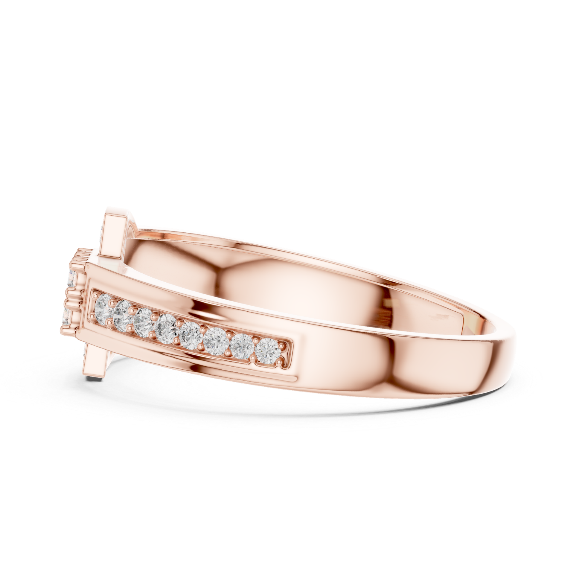 Side view rose gold diamond ring band design
Rose gold diamond ring profile view style
Side angle diamond band ring design detail
Rose gold ring with channel set diamonds setting
Profile view rose gold diamond ring design
Side perspective diamond band ring style detail
Rose gold diamond accent ring side view design
Angled profile rose gold ring with diamonds style
Side detail rose gold diamond band ring design
Rose gold diamond ring shank side view detail
