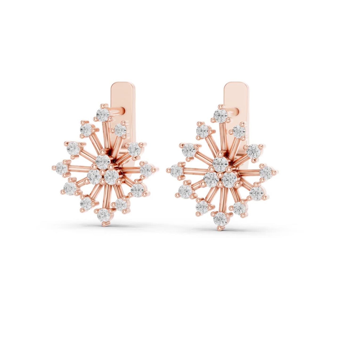 Rose gold diamond sunburst earrings side view
Rose gold diamond starburst earrings side angle
Round diamond cluster earrings rose gold side view
Sunburst diamond earrings rose gold side profile
Floral diamond stud earrings rose gold side view
Geometric diamond sunburst earrings side angle
Round diamond multi stone earrings rose gold side
Elegant rose gold diamond cluster earrings side view
Minimal rose gold sunburst diamond earrings side
Prong set diamond starburst earrings rose gold side view