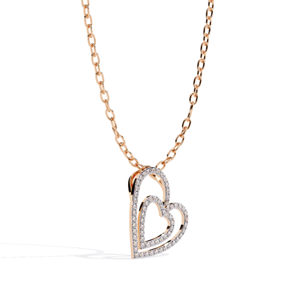 Rose gold double heart diamond pendant side angle
Side angle view of double heart diamond pendant
Rose gold open heart diamond pendant profile
Double heart pendant side profile in rose gold
Rose gold layered heart necklace side angle
Elegant double heart diamond pendant profile
Polished rose gold heart pendant side
Modern double heart necklace side perspective
Rose gold diamond heart pendant angle
Open heart diamond pendant side detail