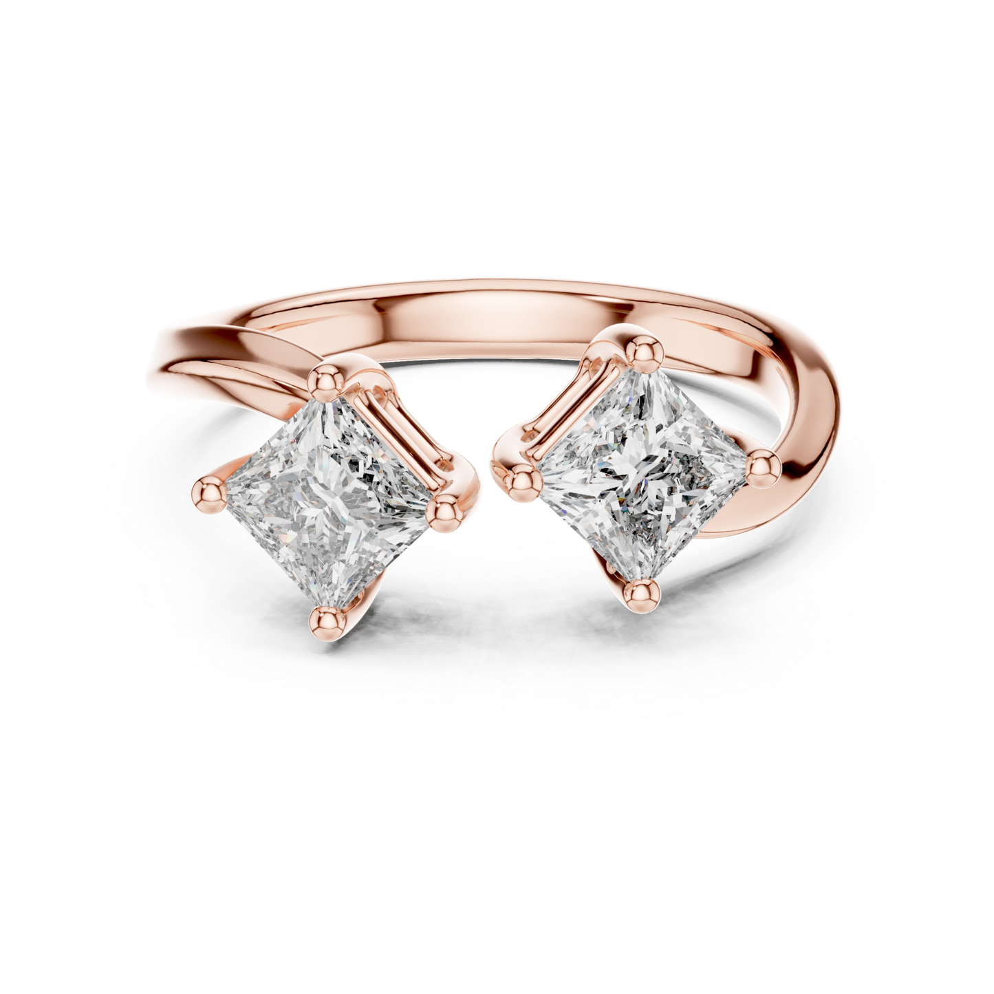 Rose gold double princess diamond open ring
Open style princess diamond ring in rose gold
Rose gold bypass ring with twin princess diamonds
Double princess cut diamond ring in rose gold
Modern rose gold open diamond ring
Rose gold crossover ring with princess diamonds
Minimal double princess diamond ring in rose gold
Rose gold ring with two princess cut diamonds
Elegant open bypass diamond ring in rose gold
Rose gold princess cut diamond statement ring