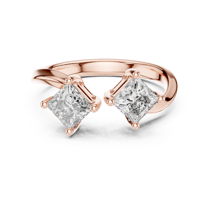 Rose gold double princess diamond open ring
Open style princess diamond ring in rose gold
Rose gold bypass ring with twin princess diamonds
Double princess cut diamond ring in rose gold
Modern rose gold open diamond ring
Rose gold crossover ring with princess diamonds
Minimal double princess diamond ring in rose gold
Rose gold ring with two princess cut diamonds
Elegant open bypass diamond ring in rose gold
Rose gold princess cut diamond statement ring