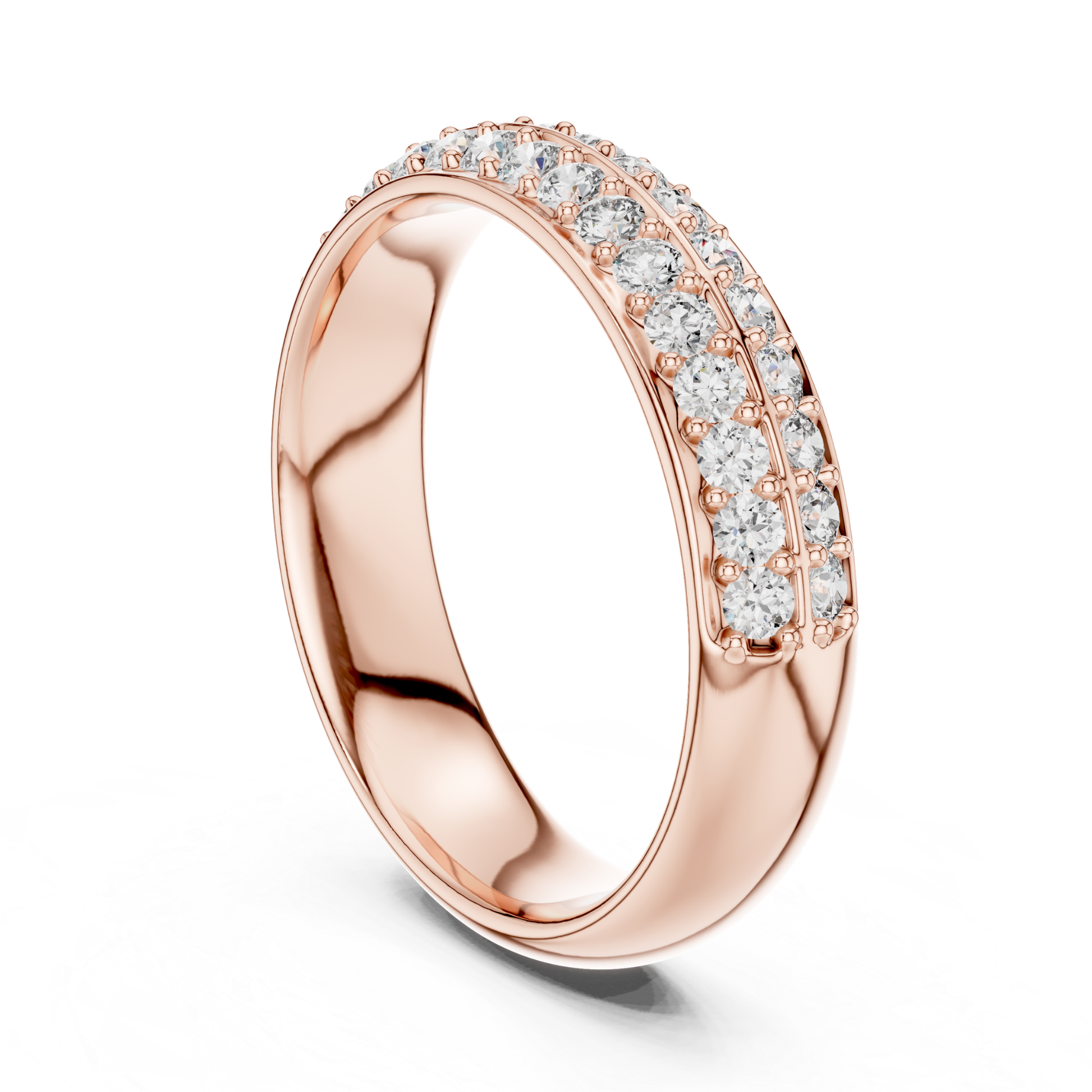 Rose gold diamond band ring angled view design
Double row diamond ring angled profile detail
Round diamond band ring perspective view design
Rose gold diamond band ring diagonal angle
Double row diamond rose gold ring closeup view
Rose gold diamond ring three quarter angle
Lab diamond band ring angled position view
Diamond band ring from angled perspective view
Rose gold double row ring detailed view
Round diamond rose gold band angled display