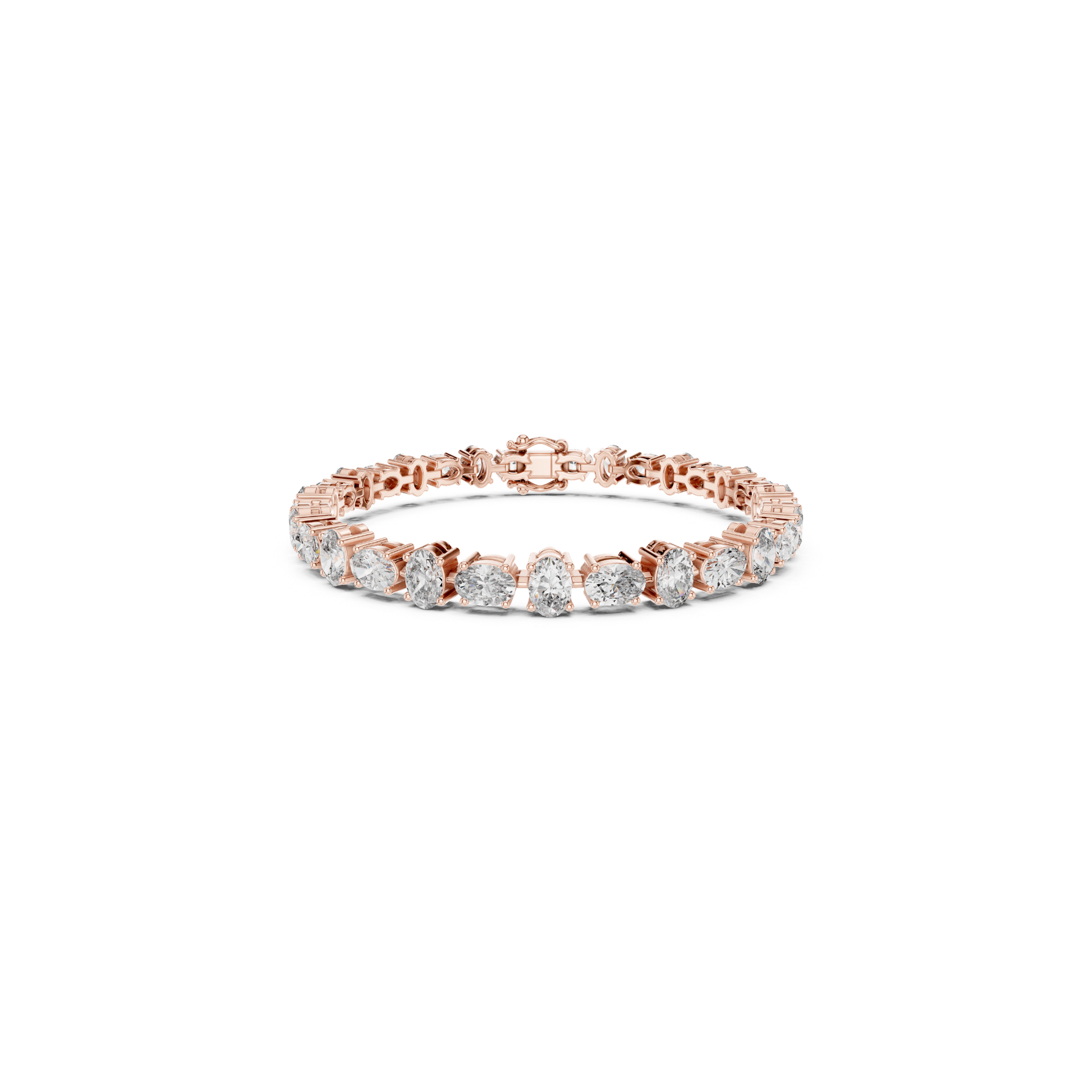 Rose gold east west oval diamond tennis bracelet
Oval cut diamond bracelet with rose gold links
Luxury oval diamond tennis bracelet jewelry
Elegant east west set diamond bracelet for women
Fine rose gold oval diamond bracelet design
Premium oval cut diamond bracelet in gold
Classic tennis bracelet with oval diamonds
Designer rose gold diamond bracelet with oval stones
Modern oval diamond tennis bracelet for women
Solid gold bracelet featuring oval cut diamonds