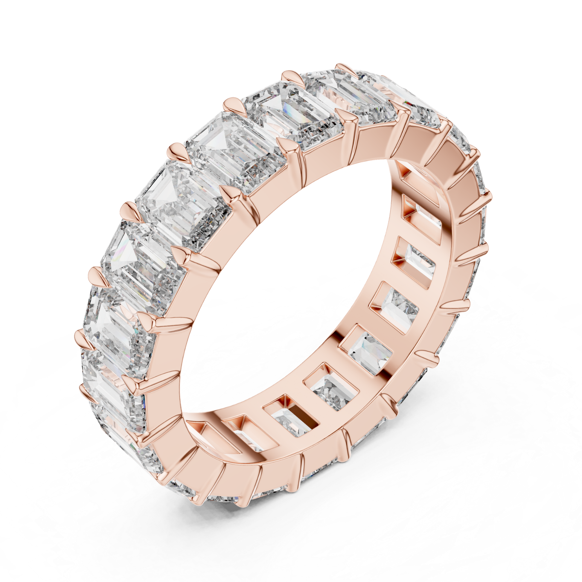 Side View Rose Gold Emerald Cut Diamond Eternity Band
Angled View Emerald Cut Diamond Eternity Ring Rose Gold
Rose Gold Full Eternity Band with Emerald Diamonds
Emerald Cut Diamond Ring Side Profile Rose Gold
Rose Gold Shared Prong Emerald Diamond Band
Luxury Emerald Diamond Eternity Ring Side Angle
Rose Gold Emerald Cut Diamond Anniversary Band
Elegant Eternity Ring with Emerald Cut Diamonds
Rose Gold Wedding Band with Continuous Emerald Diamonds
Premium Emerald Diamond Eternity Band Side View
