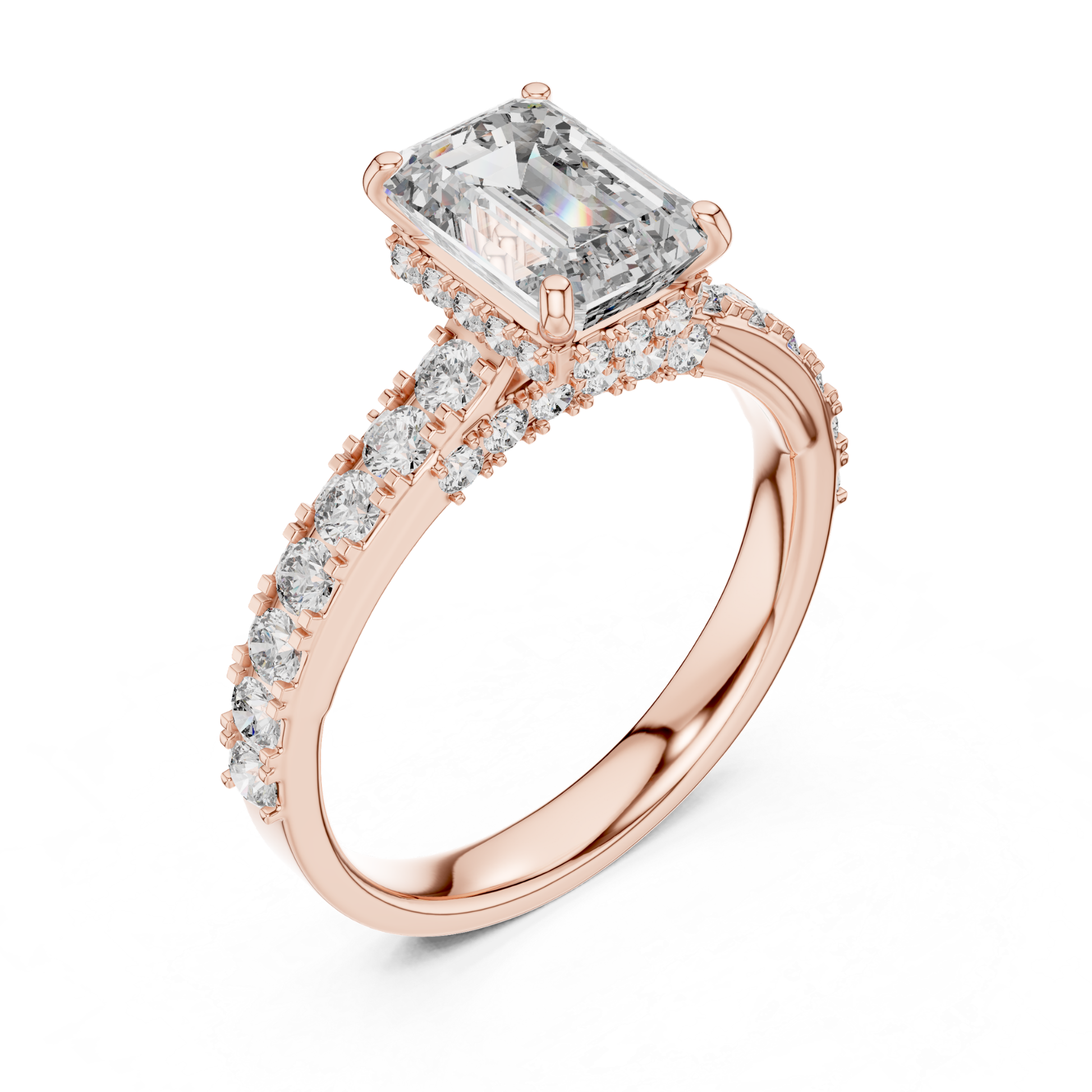 Angled rose gold emerald diamond solitaire ring
Rose gold emerald diamond ring angled profile
Emerald cut diamond ring in rose gold angle
Rose gold emerald solitaire diamond ring
Emerald diamond ring with rose gold band
Rose gold ring with emerald center diamond
Angled emerald diamond ring with rose band
Rose gold emerald diamond ring perspective
Emerald solitaire ring in rose gold angle
Rose gold emerald ring with diamond accents