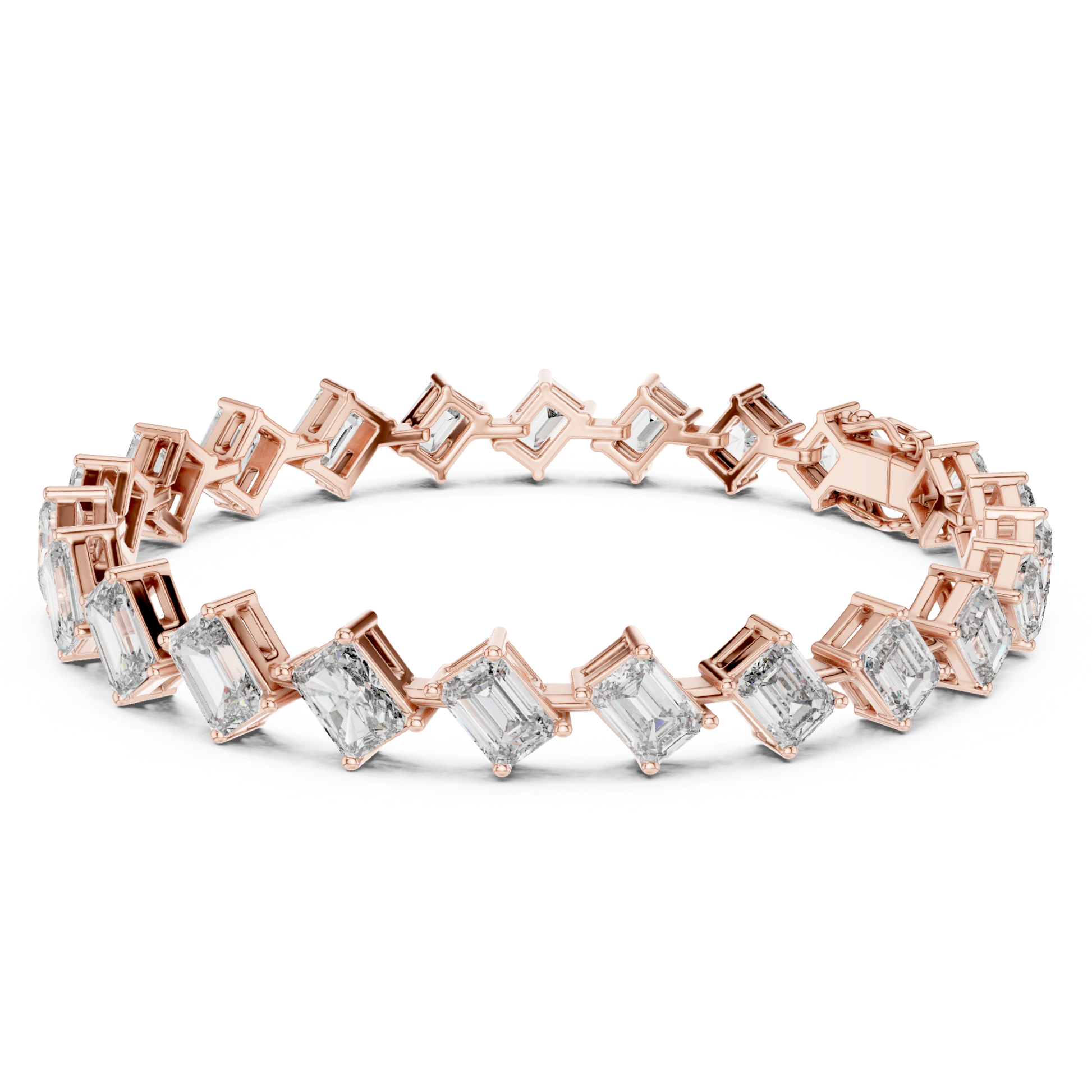 Rose gold floating emerald cut diamond tennis bracelet
Emerald cut diamond bracelet with open link design
Luxury rose gold geometric diamond tennis bracelet
Modern floating diamond bracelet for women
Fine jewelry emerald cut diamond bracelet in rose gold
Premium rose gold bracelet with step cut diamonds
Designer floating emerald diamond tennis bracelet
Elegant rose gold bracelet with emerald cut diamonds
Contemporary diamond line bracelet in rose gold
Solid rose gold floating emerald diamond bracelet