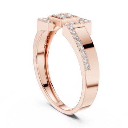 Rose gold geometric diamond band ring design
Modern rose gold pave diamond fashion ring
Rose gold square cluster diamond band style
Contemporary rose gold geometric statement ring
Rose gold polished band with side diamonds
Luxury rose gold geometric diamond ring design
Minimal rose gold round diamond band ring
Rose gold abstract cluster diamond ring style
Elegant rose gold pave diamond band ring
Rose gold modern geometric diamond ring