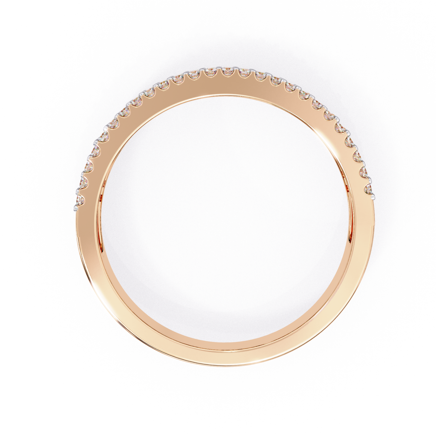 Rose gold micro diamond band top view
Thin rose gold ring with small diamonds
Top view rose gold diamond band
Rose gold slim band diamond detail
Minimal rose gold diamond ring
Rose gold fine band with diamond row
Top angle rose gold micro diamond ring
Rose gold narrow band diamond setting
Rose gold ring with tiny diamonds
Simple rose gold diamond band