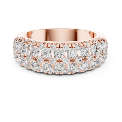 Rose gold round diamond multi row eternity band ring
Luxury rose gold diamond anniversary band with round stones
Wide rose gold wedding band with round brilliant diamonds
Triple row diamond eternity ring in rose gold
Round cut diamond band in rose gold
Rose gold Pave diamond eternity band for women
Elegant rose gold multi diamond wedding ring band
Thick rose gold diamond band with brilliant round diamonds
Modern rose gold eternity ring
Rose gold luxury diamond band ring with Pave setting