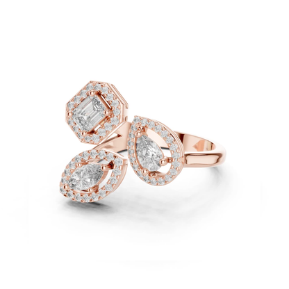 Rose gold multi shape diamond halo open ring
Side view of rose gold halo diamond ring
Open style rose gold multi diamond ring
Emerald and marquise halo diamond ring in rose gold
Modern rose gold statement diamond ring
Rose gold designer ring with halo diamonds
Elegant multi stone halo ring in rose gold
Contemporary open ring with mixed shape diamonds
Rose gold ring with emerald and marquise diamonds
Luxury halo diamond open ring in rose gold