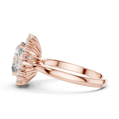 Side profile rose gold oval halo ring
Rose gold oval diamond halo ring side view
Oval halo engagement ring rose gold angle
Rose gold diamond halo ring profile
Oval cut halo ring side profile view
Rose gold split shank halo ring side
Oval diamond halo ring basket side view
Elegant rose gold halo ring profile
Oval halo solitaire ring rose gold side
Rose gold oval cluster halo ring angle