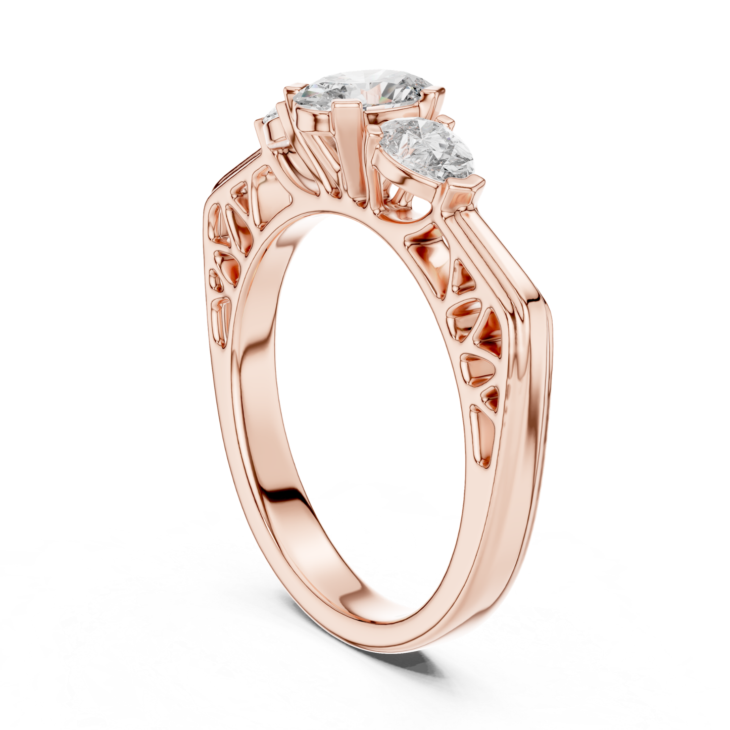 Rose gold oval cut diamond ring side angle view
Three stone diamond ring rose gold side angle
Oval center diamond ring rose gold side view
Rose gold engagement ring three stone side angle
Pear side diamond ring rose gold angled side view
Side angle oval cut diamond ring rose gold
Rose gold ring with three stone setting side view
Minimal oval cut diamond ring rose gold side angle
Three stone diamond ring rose gold elegant side view
Rose gold oval cut engagement ring side angle