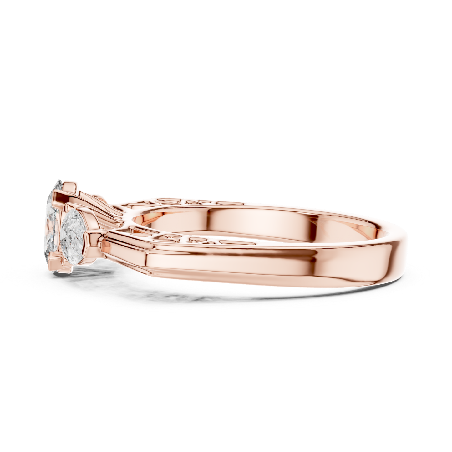 Rose gold oval cut diamond ring side view
Three stone diamond ring rose gold side angle
Oval center diamond ring rose gold side profile
Rose gold engagement ring side view design
Pear side diamond ring rose gold side angle
Side view oval cut diamond ring rose gold
Rose gold three stone diamond ring side view
Minimal oval cut diamond ring rose gold side
Rose gold ring with three stone setting side profile
Oval cut engagement ring rose gold side angle