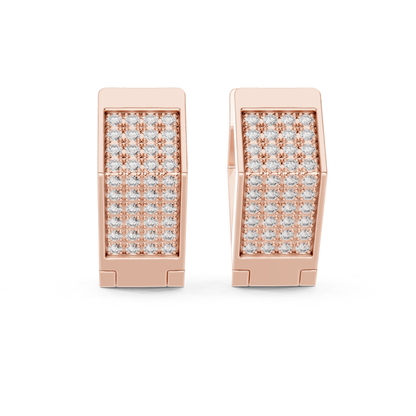 Front view rose gold Pave diamond hoop earrings
Rose gold round diamond hoop earrings front view
Rectangular Pave diamond earrings in rose gold
Luxury rose gold diamond hoop earrings front profile
Round diamond Pave hoop earrings in rose gold
Rose gold diamond earrings with rectangular design
Elegant Pave diamond hoop earrings front angle
Fine rose gold round diamond earrings front view
Modern rose gold hoop earrings with round diamonds
Rose gold Pave diamond earrings straight view