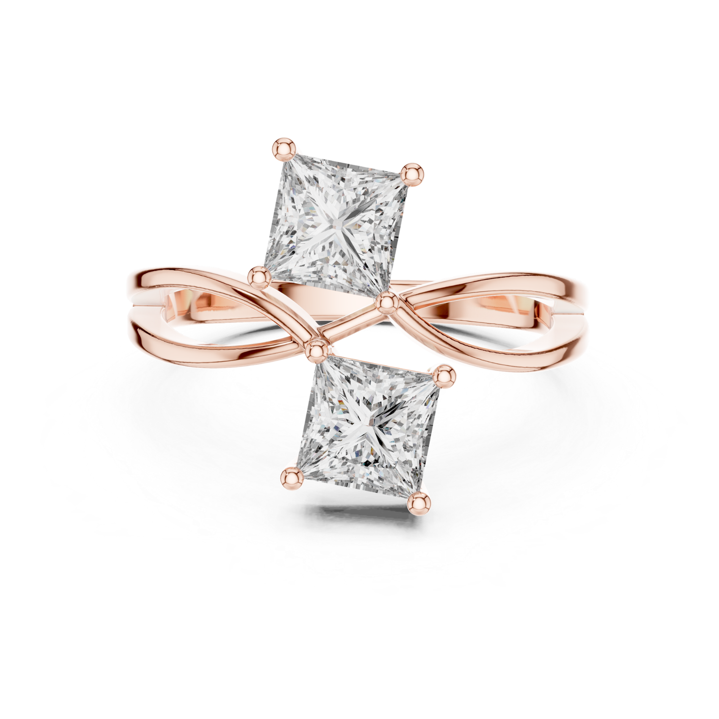 Princess cut diamond bypass ring in rose gold
Rose gold bypass ring with princess diamonds
Double princess cut diamond ring in rose gold
Rose gold crossover diamond ring with split band
Modern princess diamond bypass ring in rose gold
Rose gold ring with two princess cut diamonds
Elegant bypass diamond ring in rose gold
Open style princess diamond ring in rose gold
Minimal rose gold crossover diamond ring
Rose gold double diamond bypass engagement ring