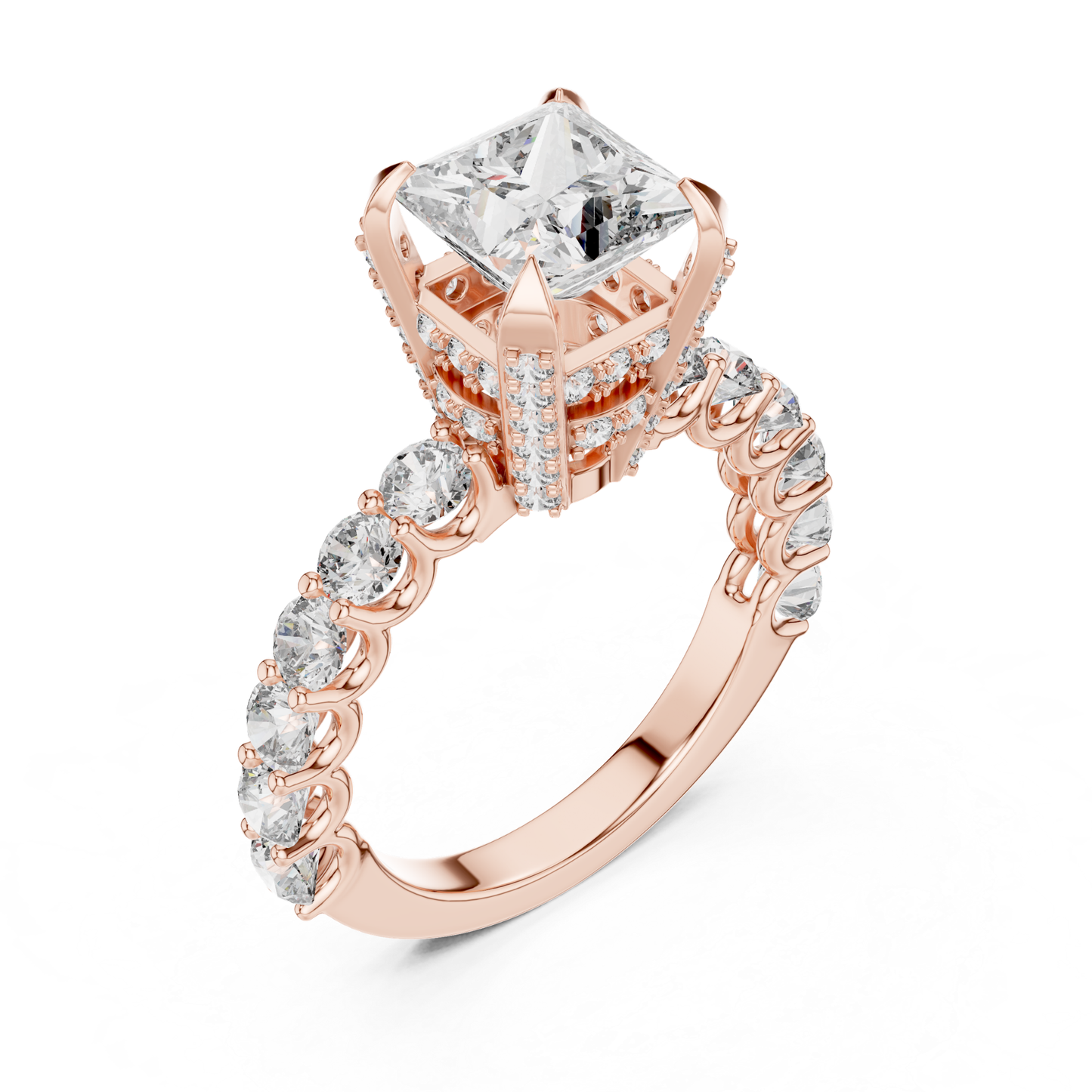 Rose gold princess cut diamond cathedral ring
Princess cut diamond ring with cathedral setting
Rose gold cathedral diamond engagement ring
Princess cut diamond ring with raised setting
Rose gold princess diamond ring with open gallery
Cathedral setting princess cut diamond ring
Rose gold square cut diamond cathedral ring
Princess cut diamond ring with detailed gallery
Rose gold elevated princess cut diamond ring
Rose gold princess cut ring with cathedral design