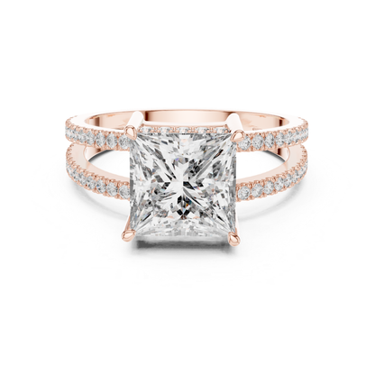 Rose gold princess cut diamond split shank ring
Large princess diamond ring with double pave band
Rose gold engagement ring with princess cut center stone
Split shank diamond ring with square solitaire diamond
Elegant rose gold ring with pave diamond bands
Princess cut solitaire ring with slim split shank
Fine rose gold diamond ring with four prong setting
Modern split band ring with princess cut diamond
Rose gold statement ring with pave accent diamonds
Princess diamond engagement ring