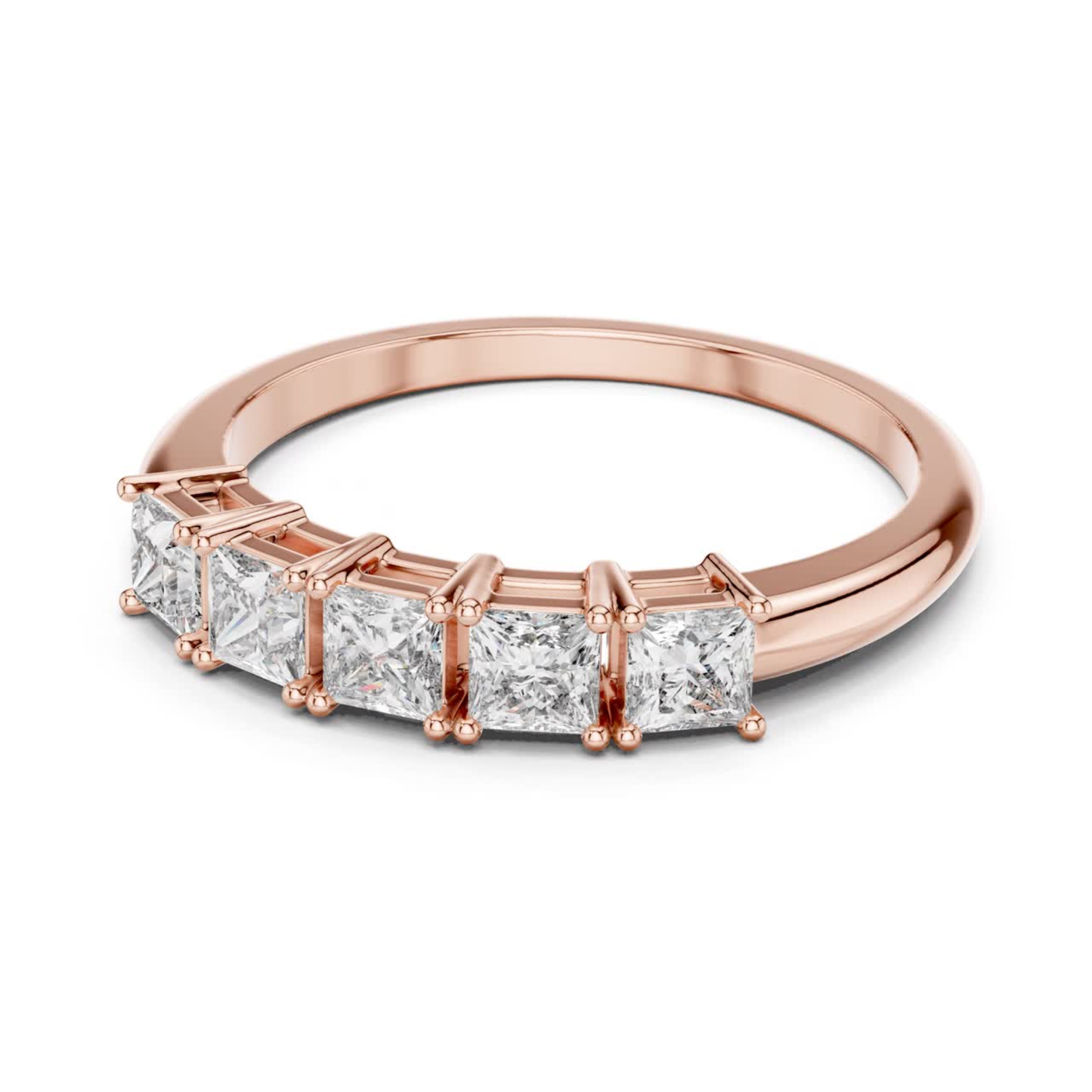 Rose gold princess diamond stack ring
Rose gold five stone diamond band
Princess cut diamond ring in rose gold
Minimal rose gold diamond wedding band
Elegant princess diamond anniversary ring
Contemporary rose gold square diamond ring
Slim rose gold multi diamond band
Rose gold straight princess cut ring
Modern princess diamond band in rose gold
Rose gold half eternity diamond ring