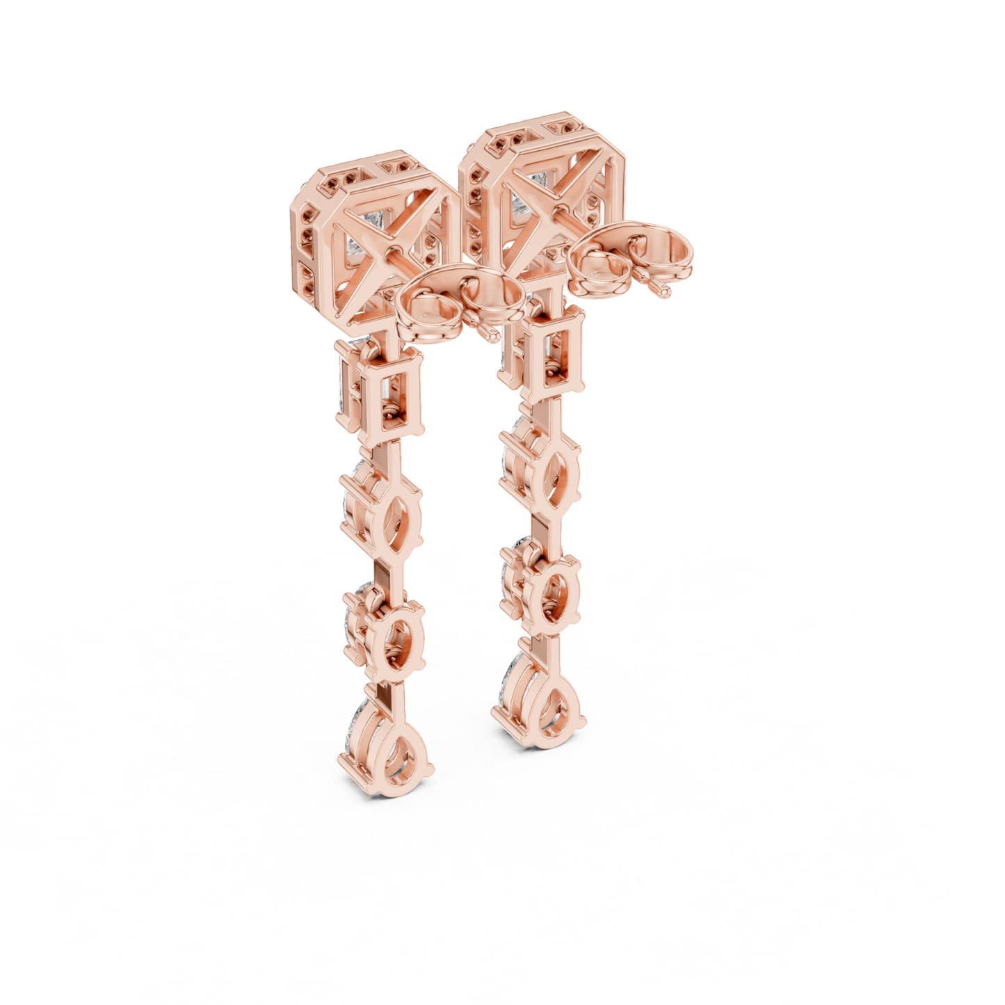 Back view rose gold diamond drop earrings
Rear side rose gold dangle diamond earrings
Rose gold diamond earrings back profile
Back angle mixed cut diamond drop earrings
Rose gold linear earrings rear view
Diamond drop earrings with open back design
Rear view geometric rose gold diamond earrings
Rose gold statement earrings back side
Back profile halo diamond drop earrings
Rose gold diamond dangle earrings rear angle