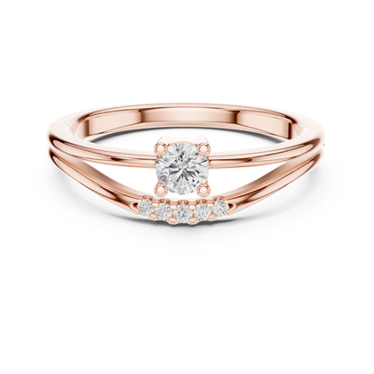 Round diamond bypass ring in rose gold
Rose gold diamond ring with split bypass design
Minimal round diamond ring in rose gold
Rose gold bypass engagement ring with side diamonds
Round diamond solitaire ring with curved band
Rose gold ring with round center diamond
Modern bypass diamond ring in rose gold
Round diamond ring with open crossover band
Rose gold minimalist diamond bypass ring
Curved rose gold ring with round diamond center