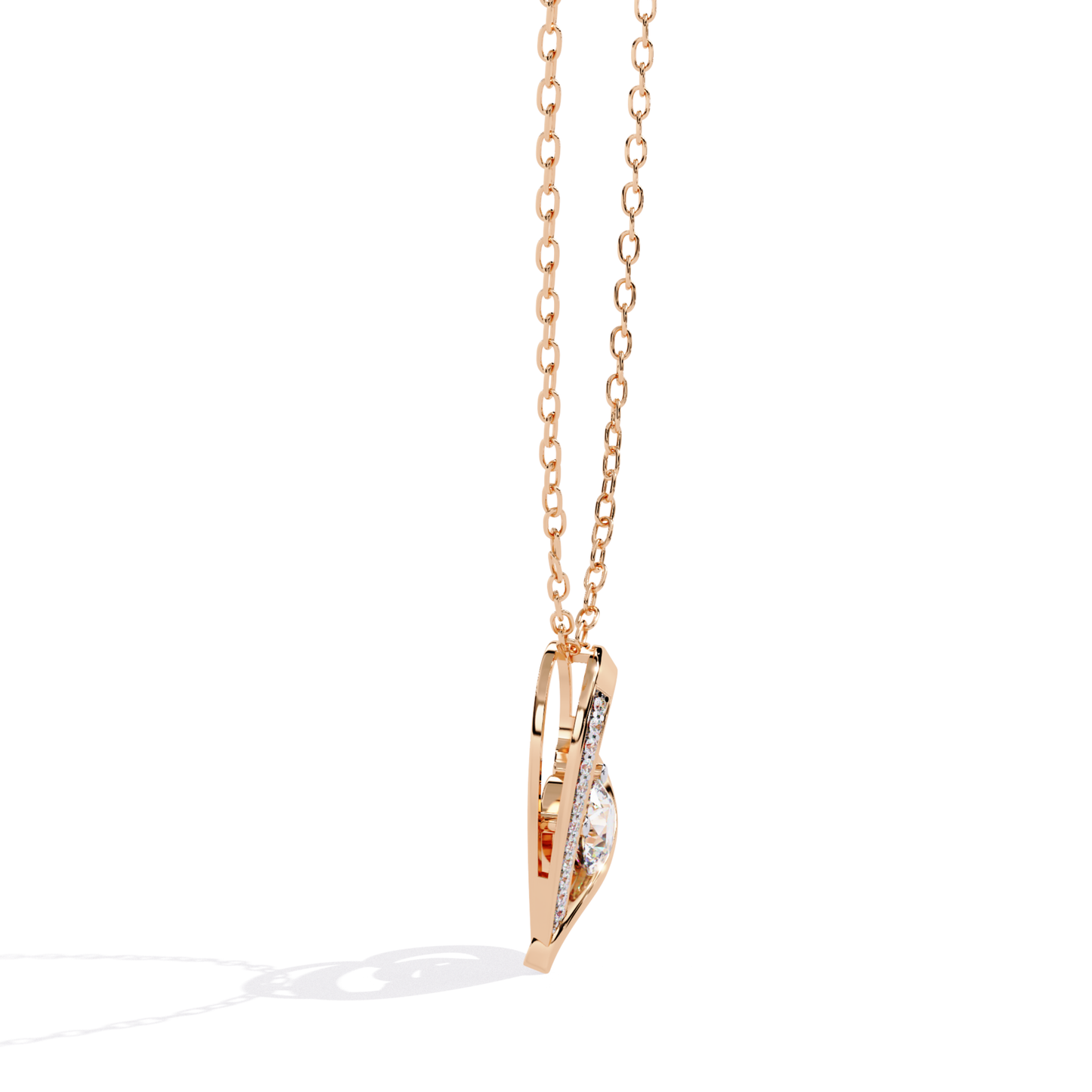 Rose gold round cut diamond open heart pendant side view
Side view of open heart round diamond pendant
Rose gold heart pendant side profile
Round cut diamond open heart pendant side
Open heart pendant with center diamond profile
Rose gold diamond heart pendant side detail
Modern open heart pendant side view
Elegant heart pendant with round diamond profile
Rose gold round diamond pendant side angle
Open heart diamond pendant side perspective